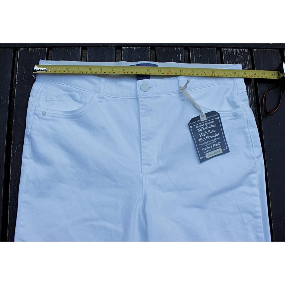 New w/Tags - Democracy Ab-Solution Hi Rise Straight Jeans, Optic White, 18P Plus - Picture 7 of 14